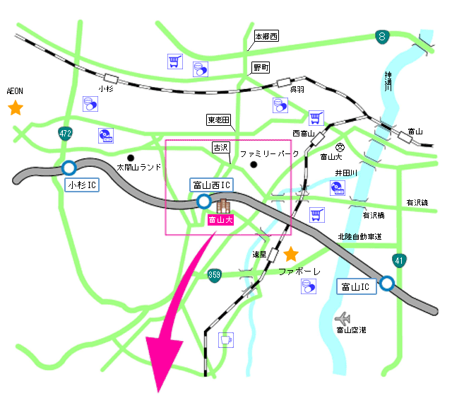 富山市内地図